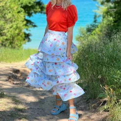 Clothing Pink Label Teagan Midi- Blue Tulip