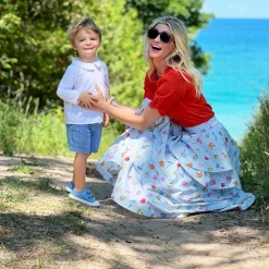 Clothing Pink Label Teagan Midi- Blue Tulip