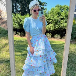 Clothing Pink Label Teagan Midi- Blue Tulip