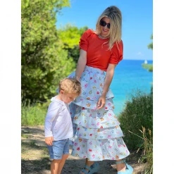 Clothing Pink Label Teagan Midi- Blue Tulip