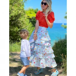 Clothing Pink Label Teagan Midi- Blue Tulip