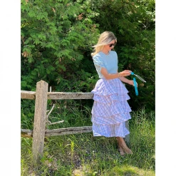 Pink Label Teagan Midi- Blue & Pink Plaid 14 Pink Label Teagan Midi- Blue & Pink Plaid