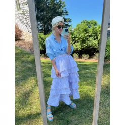 Pink Label Teagan Midi- Blue & Pink Plaid 16 Pink Label Teagan Midi- Blue & Pink Plaid