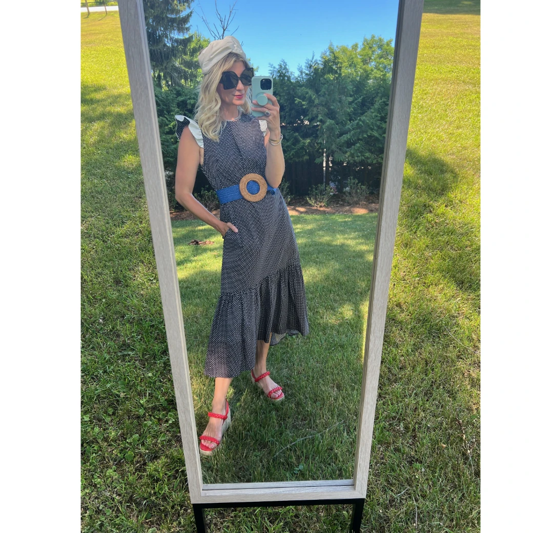 BURU Pink Label Placket Front Ruffle Maxi Dress - Black Polka Dot 13 BURU Pink Label Placket Front Ruffle Maxi Dress - Black Polka Dot