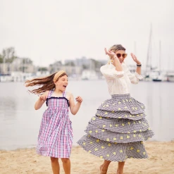 BURU White Label Clothing Teagan Tiered Skirt MIDI - Gingham Daisy