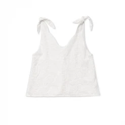 BURU White Label Clothing Tie Top Tank - White Embroidery 29 BURU White Label Clothing Tie Top Tank - White Embroidery