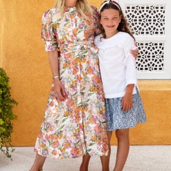 BURU White Label Clothing Puff Sleeve Day Gown - MIDI - Floral