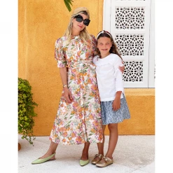 BURU White Label Clothing Puff Sleeve Day Gown - MIDI - Floral