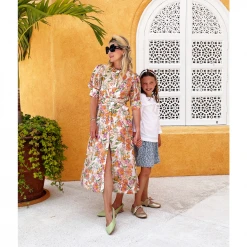 BURU White Label Clothing Puff Sleeve Day Gown - MIDI - Floral