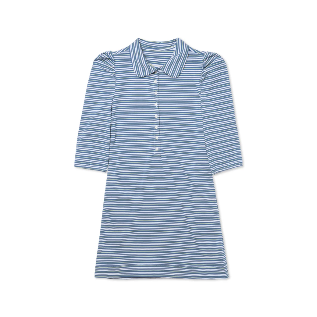 BURU White Label Puff Sleeve T-Shirt Dress - Blue & Green Stripe 12 BURU White Label Puff Sleeve T-Shirt Dress - Blue & Green Stripe