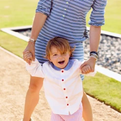 BURU White Label Puff Sleeve T-Shirt Dress - Blue & Green Stripe 15 BURU White Label Puff Sleeve T-Shirt Dress - Blue & Green Stripe