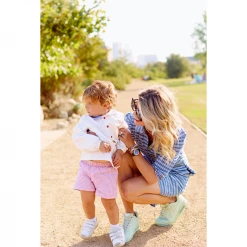 BURU White Label Puff Sleeve T-Shirt Dress - Blue & Green Stripe 18 BURU White Label Puff Sleeve T-Shirt Dress - Blue & Green Stripe