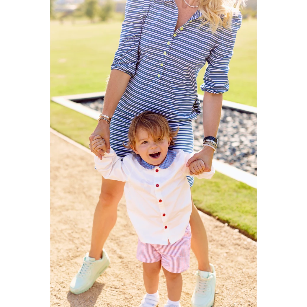 BURU White Label Puff Sleeve T-Shirt Dress - Blue & Green Stripe 10 BURU White Label Puff Sleeve T-Shirt Dress - Blue & Green Stripe