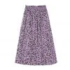 BURU White Label Smocked Waist MIDI Skirt - Purple Cheetah Clothing