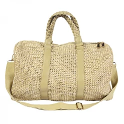 BURU Accessories Raffia Weekender Duffle - Natural