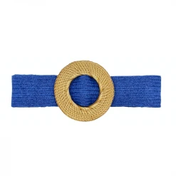 Buru Accessories Rattan Buckle Stretch Belt - Royal Blue