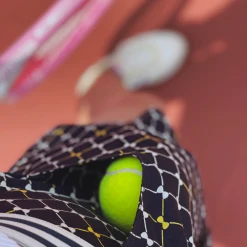 BURU White Label Clothing Reversible Tennis Skirt - Navy Bows & Yellow Lurex