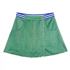 BURU White Label Reversible Tennis Skirt - Pink Plaid & Green Lurex Clothing