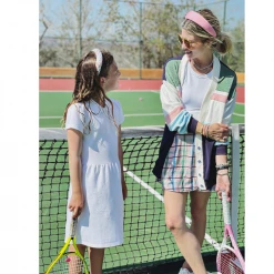 BURU White Label Reversible Tennis Skirt - Pink Plaid & Green Lurex Clothing