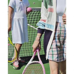 BURU White Label Reversible Tennis Skirt - Pink Plaid & Green Lurex Clothing