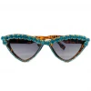 BURU Rhinestone Cat Eye Shades - Tortoise & Blue