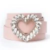 Buru Accessories Rhinestone Heart Belt - Blush - Final Sale 2 Buru Accessories Rhinestone Heart Belt - Blush - Final Sale