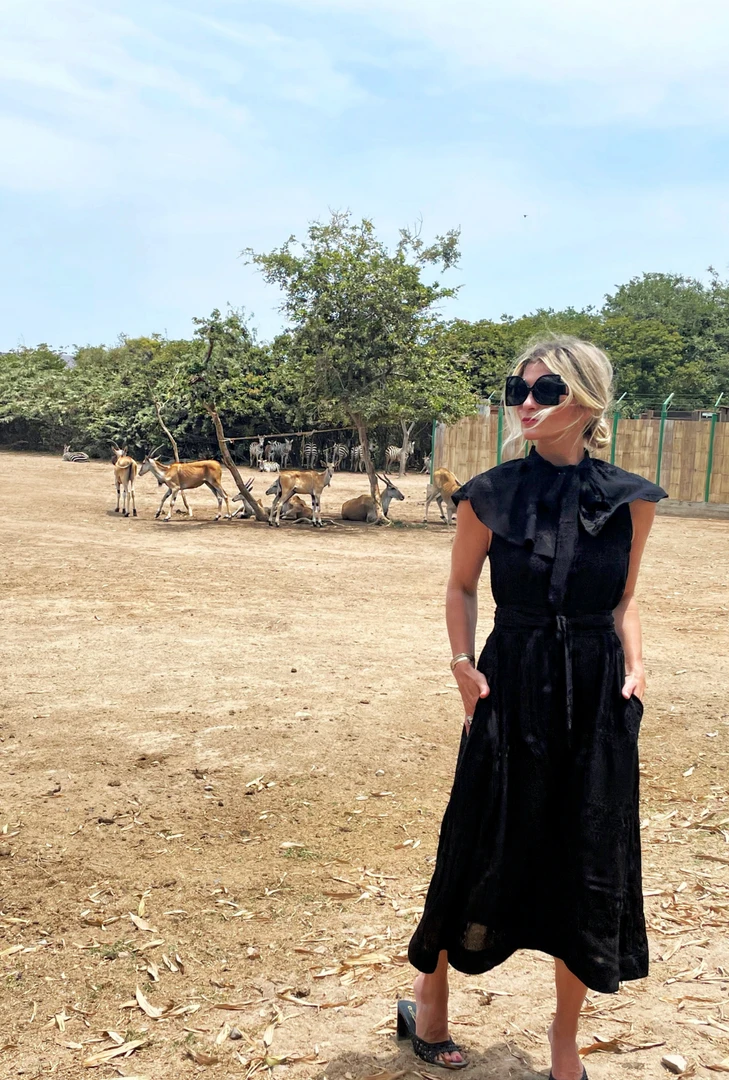 BURU Pink Label Clothing Ruffle Collar Midi Dress - Black Embroidery 4 BURU Pink Label Clothing Ruffle Collar Midi Dress - Black Embroidery