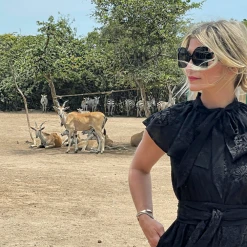 BURU Pink Label Clothing Ruffle Collar Midi Dress - Black Embroidery 20 BURU Pink Label Clothing Ruffle Collar Midi Dress - Black Embroidery