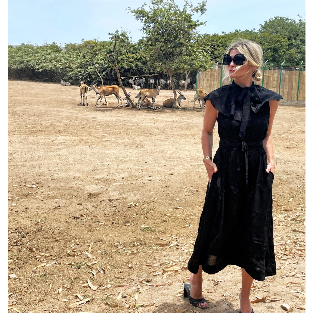 BURU Pink Label Clothing Ruffle Collar Midi Dress - Black Embroidery 11 BURU Pink Label Clothing Ruffle Collar Midi Dress - Black Embroidery