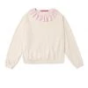BURU White Label Ruffled Everyday Pullover - Ivory & Blush