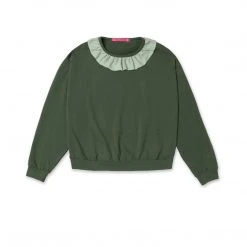 BURU White Label Ruffled Everyday Pullover - Moss & Mint Tops