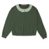 BURU White Label Ruffled Everyday Pullover - Moss & Mint Tops 1 BURU White Label Ruffled Everyday Pullover - Moss & Mint Tops