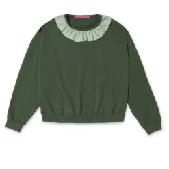 BURU White Label Ruffled Everyday Pullover - Moss & Mint Tops