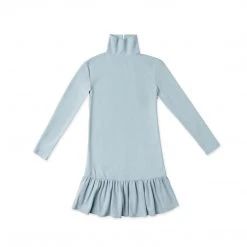 BURU White Label Side Zip Turtleneck Dress MINI - Pastel Blue
