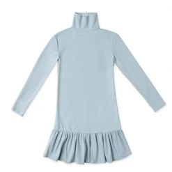 BURU White Label Side Zip Turtleneck Dress MINI - Pastel Blue