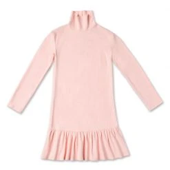 BURU White Label Clothing Side Zip Turtleneck Dress MINI - Pastel Pink