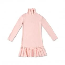 BURU White Label Clothing Side Zip Turtleneck Dress MINI - Pastel Pink