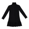 BURU White Label Clothing Side Zip Turtleneck Dress MINI - Black