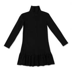 BURU White Label Clothing Side Zip Turtleneck Dress MINI - Black