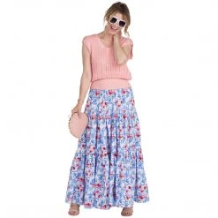 BURU White Label Clothing Scalloped Edge Sleeveless Sweater - Pink - Final Sale