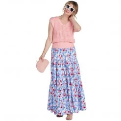 BURU White Label Clothing Scalloped Edge Sleeveless Sweater - Pink - Final Sale