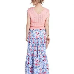 BURU White Label Clothing Scalloped Edge Sleeveless Sweater - Pink - Final Sale