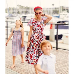 BURU White Label Clothing Shawl Dress MIDI - RWB Floral