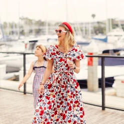 BURU White Label Clothing Shawl Dress MIDI - RWB Floral