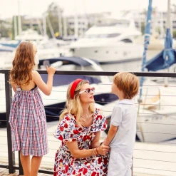 BURU White Label Clothing Shawl Dress MIDI - RWB Floral