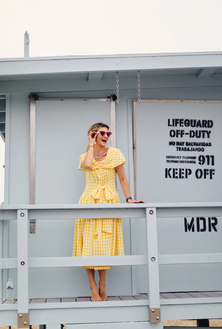 BURU White Label Shawl Dress MIDI - Yellow Gingham Clothing 7 BURU White Label Shawl Dress MIDI - Yellow Gingham Clothing