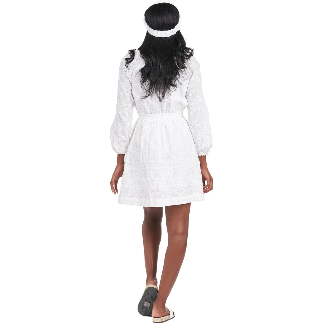 BURU White Label Clothing On & Off The Shoulder Mini Dress - White Star 11 BURU White Label Clothing On & Off The Shoulder Mini Dress - White Star