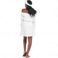 BURU White Label Clothing On & Off The Shoulder Mini Dress - White Star 33 BURU White Label Clothing On & Off The Shoulder Mini Dress - White Star