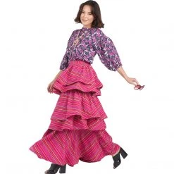 BURU White Label Button Sleeve Blouse - Purple Floral - Final Sale