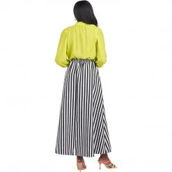 BURU Pink Label Bow Blouse - Chartreuse